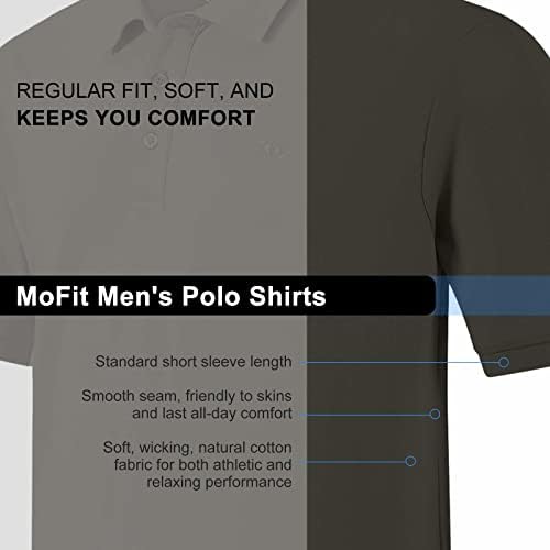 MoFiz Rahat golf gömlekleri Erkekler için, Kuru fit uzun kollu erkek gömlek POLO GÖMLEK Kısa Kollu, Katı Yakalı tişört Atletik