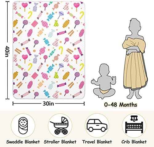 CaTaKu Renkli Şekerler Bebek Battaniyesi Erkek Kız Pamuklu Bebek Battaniyeleri Yatak Atmak Yumuşak Sıcak Alma Bebek Battaniyesi