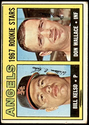 1967 Topps 367 Melekler Çaylaklar Bill Kelso / Don Wallace Los Angeles Melekleri (Beyzbol Kartı) ADİL Melekler