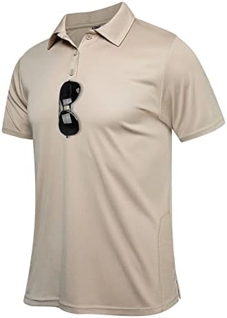 MEETWEE polo gömlekler Erkekler için golf gömlekleri Hızlı Kuru Kısa Kollu Taktik Gömlek Yakalı Gömlek Nem Esneklik Tenis