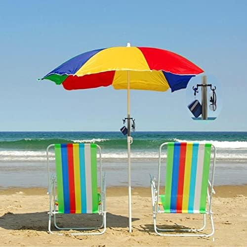DYSEYU Metal Plaj Şemsiyesi Asılı Kanca Ayarlanabilir 0.7-1.53 Süspansiyon için Havlu / Şapka / Giysi/Kamera/Güneş Gözlüğü