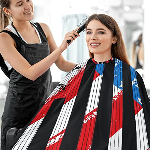 visesunny Berber Pelerin Amerikan Bayrağı Özgürlük Hayat Polyester Saç Kesme Salon Pelerin Önlük Anti-Statik Saç Kesimi Suya