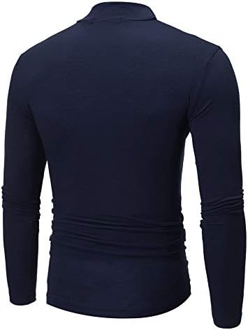 DSODAN Erkek Slim Fit Mock Boyun Temel Üstleri Uzun Kollu termal iç çamaşır Balıkçı Yaka Kazak Rahat Taban Katmanı T Shirt