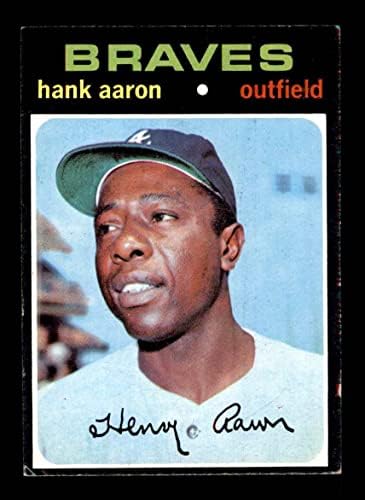 1971 Topps 400 Hank Aaron Atlanta Braves (Beyzbol Kartı) ESKİ Braves