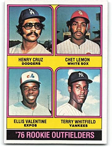1976 Topps 590 Henry Cruz / Chet Limon / Ellis Valentine / Terry Whitfield Çaylak Dış Saha Oyuncuları NM + RC Çaylak Los