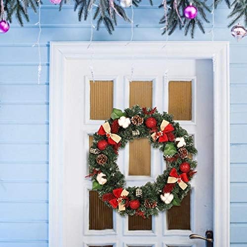 KINGX 50 CM Noel Çelenk El Yapımı Rattan Kolye Çelenk Alışveriş Noel Ağacı Kapı Dekorasyon Çelenk Guirnalda Navidad