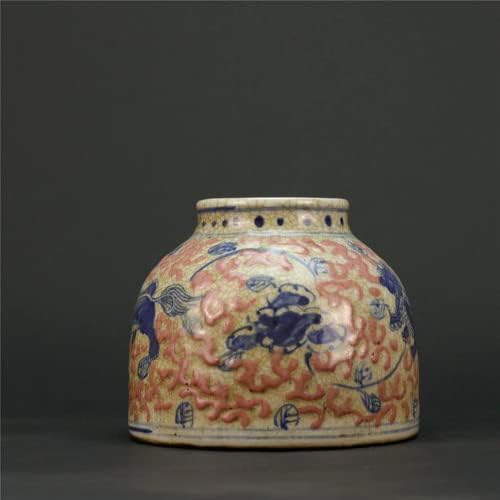 XİALON 13 cm Çin Qing Guangxu Porselen Aslan Desen Kavanoz Antika Ev Süsler Süslemeleri