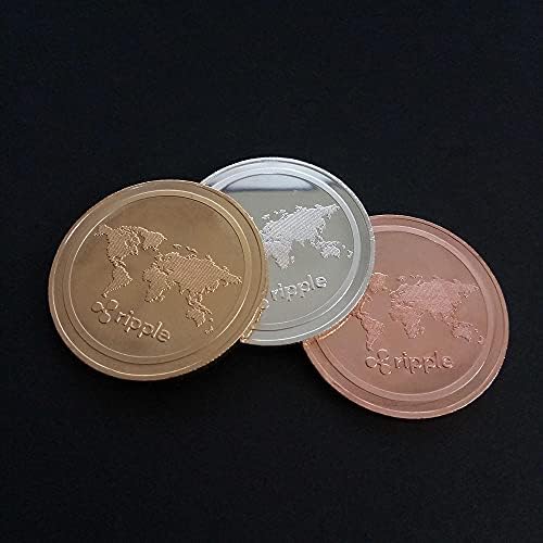 1 Adet hatıra parası Altın Kaplama Gümüş Sikke Dalgalanma Sanal Para Dalgalanma Cryptocurrency 2021 Sınırlı Sayıda Koleksiyon