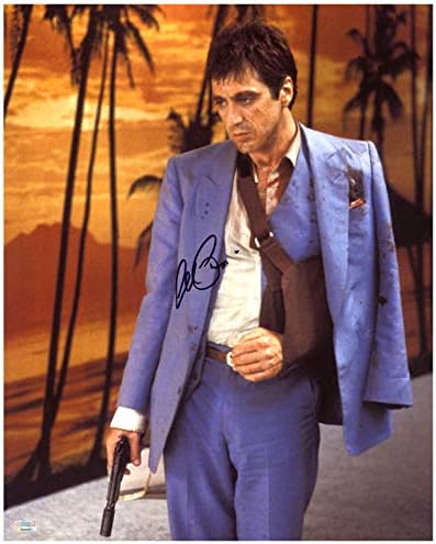 Al Pacino İmzalı Yaralı Yüz Tony Montana Cenneti 16x20 fotoğraf